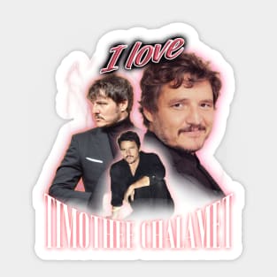 I Love Timothee Chalamet Pedro Pascal Sticker